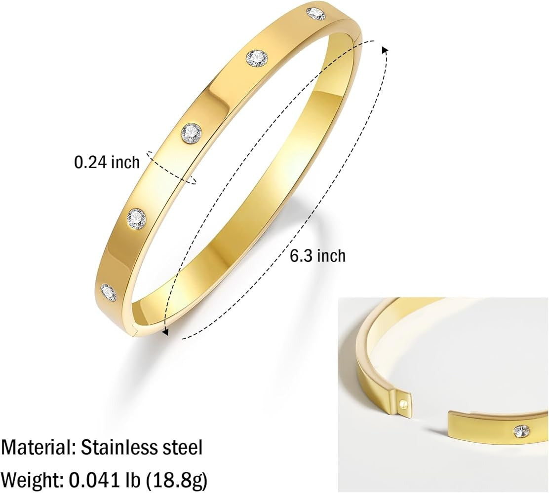 Golden Anti-Tarnish Handcuff-H6