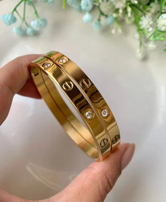 Nail And Love Bangle Stack