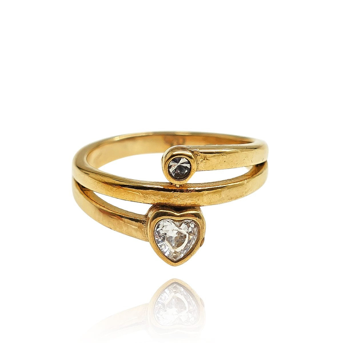 Heart Swirl Anti-Tarnish Ring-R3